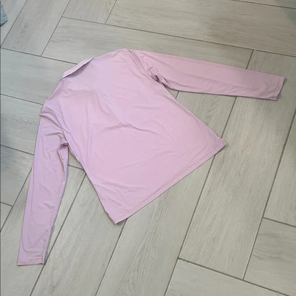 G/FORE Women’s Silky Tech Nylon Quarter Zip Polo Blush Pink Lilac Small - Picture 14 of 16